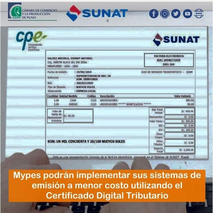 MYPE: ASÍ PUEDES OBTENER TU CERTIFICADO  DIGITAL TRIBUTARIO GRATUITO PARA EMITIR  FACTURAS ELECTRÓNICAS DESDE ABRIL