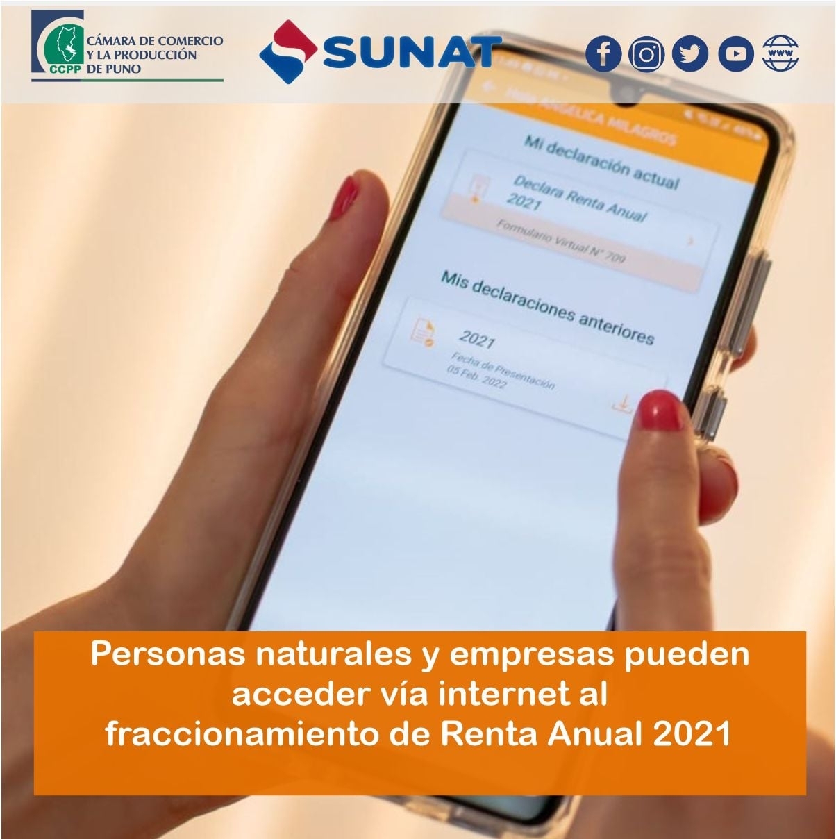 PERSONAS NATURALES Y EMPRESAS PUEDEN  ACCEDER VÍA INTERNET AL FRACCIONAMIENTO DE RENTA ANUAL 2021