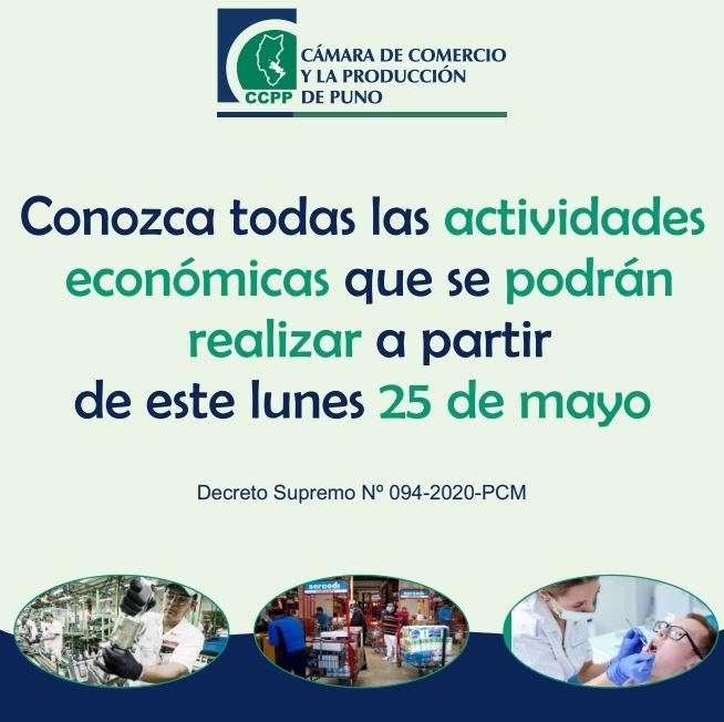 Actividades económicas que se podrán realizar a partir de este lunes 25 de mayo